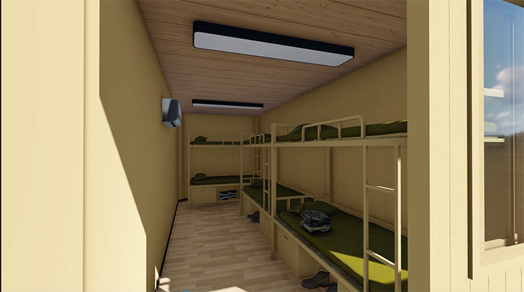 laundry rooms inside containers