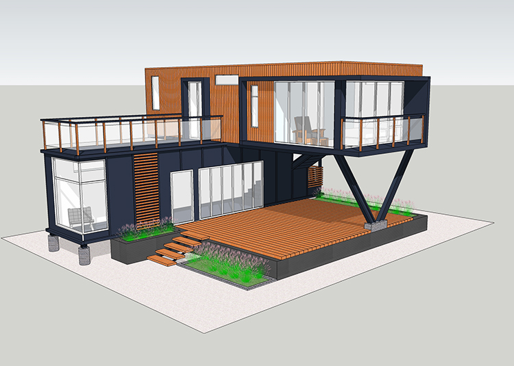 3D modilar container house