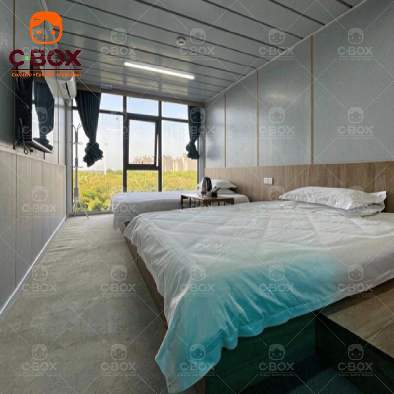 temporary container hotel rooms