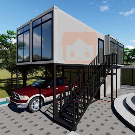container house with parking