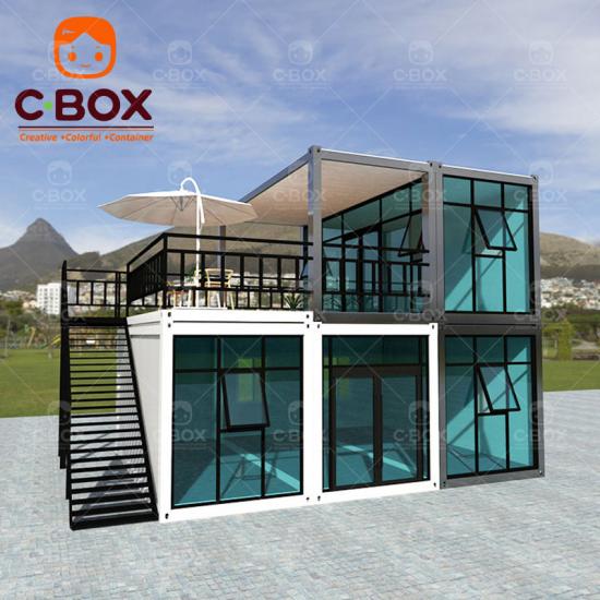 modular home with balcony